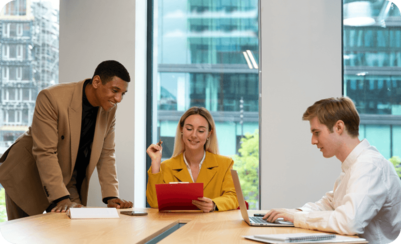 French lawyers advising a business team